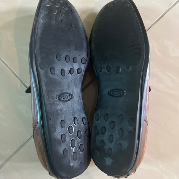 #2749 Tods Brown Leather Driving Shoe Slip On size 12, US 13.5 Mens main image 8